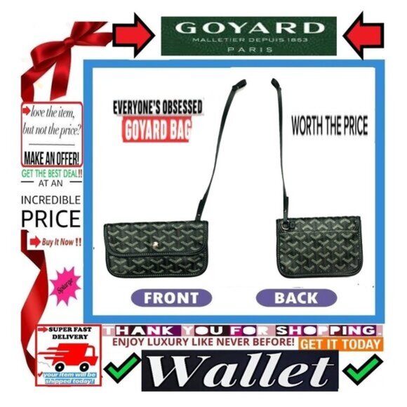 🛑 GOYARD Authentic ➕🆒ST. LOUIS Monogram Canvas WALLET POUCH 💸BUY NOW❗🟢 - Picture 1 of 15
